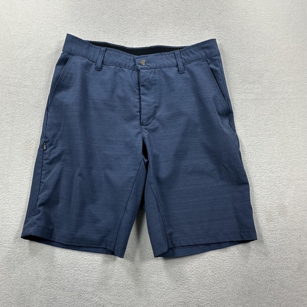 BYLT Shorts Mens Medium Navy Kinetic Short Performance Stretch Golf Zip Pocket